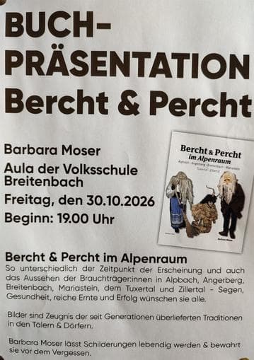 Buchpräsentation "Bercht & Percht" Barbara Moser