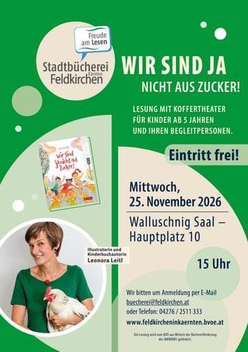 Kinderlesung: Wir sind ja nicht aus Zucker