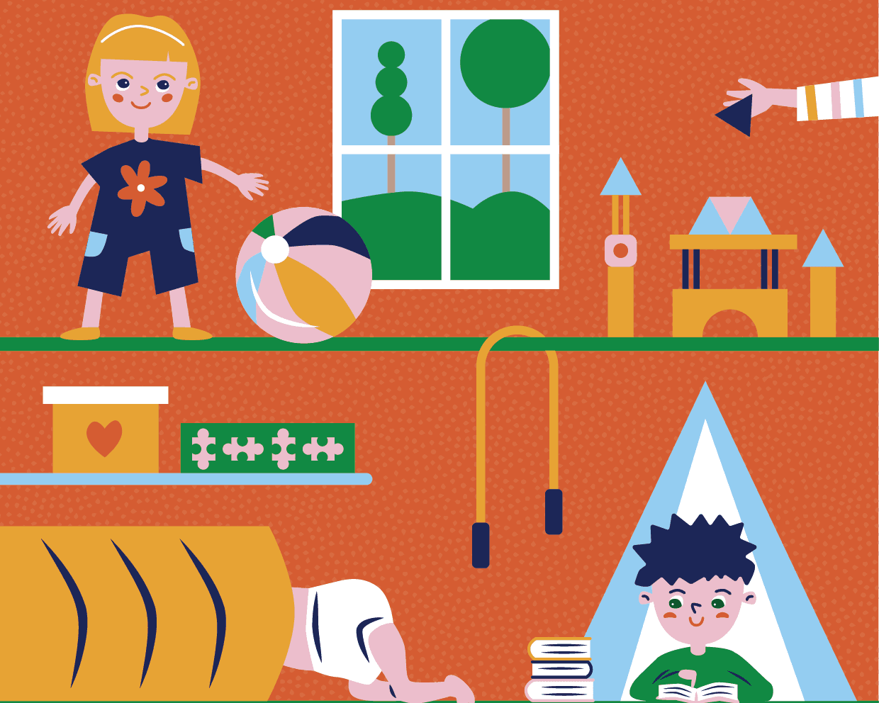 Indoor-Spielewiese für Kleinkinder