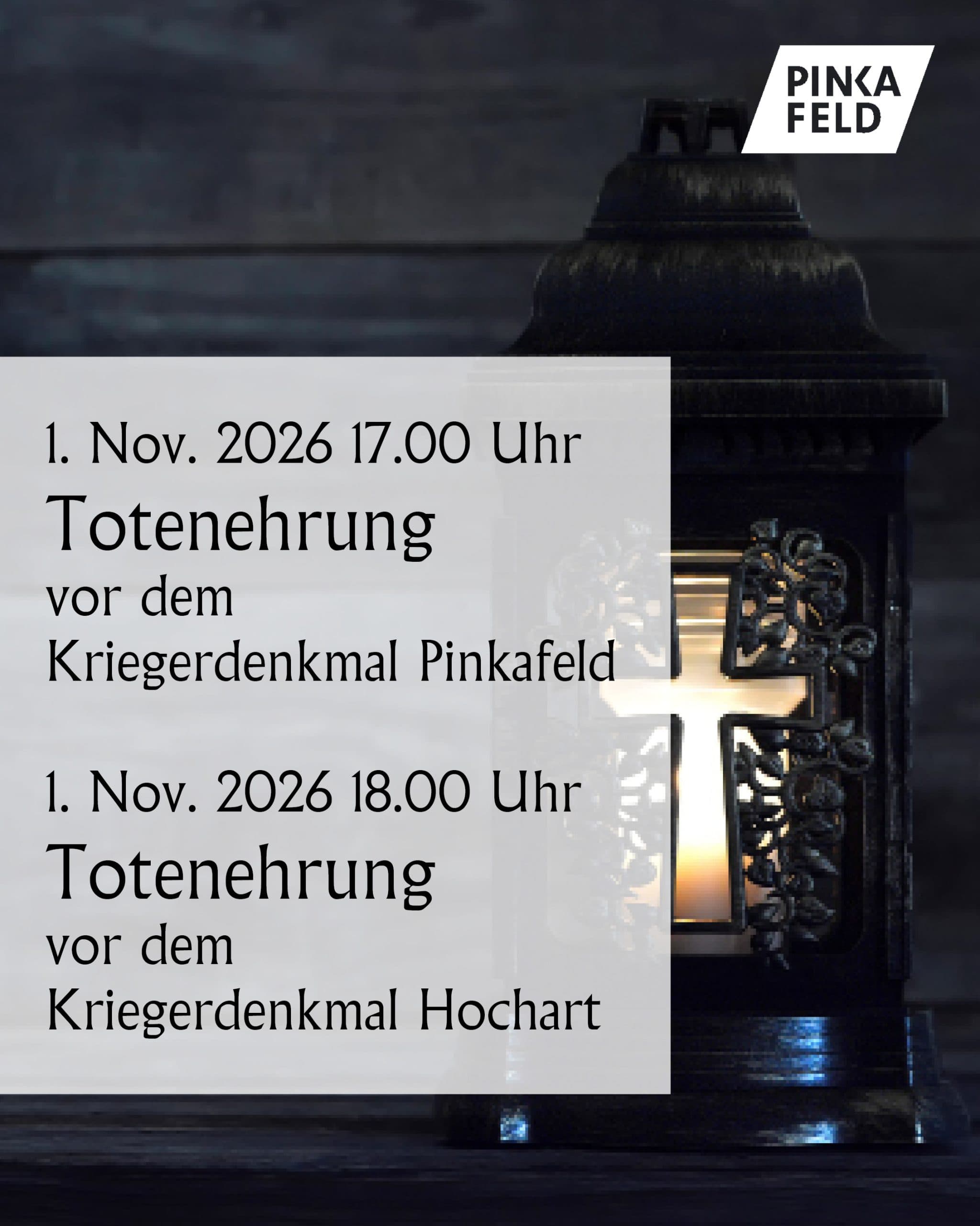 Totenehrung vor dem Kriegerdenkmal Pinkafeld