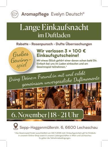 Lange Einkaufsnacht im Duftladen - Aromapflege Evelyn Deutsch