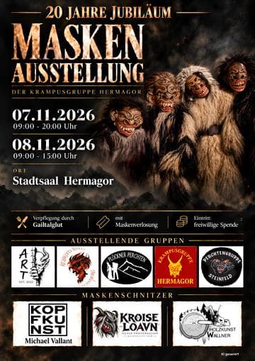 20 Jahre Jubiläum - MASKENAUSSTELLUNG