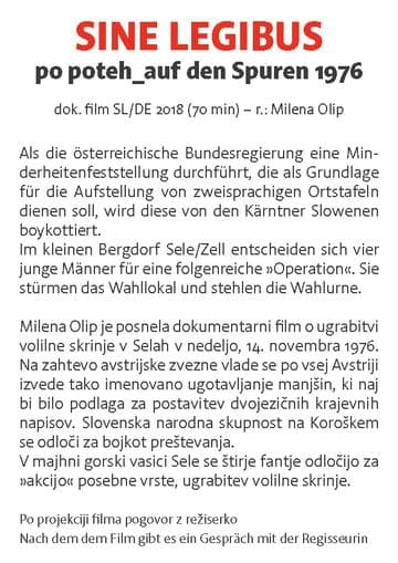 SINE LEGIBUS po poteh _auf den Spuren 1976