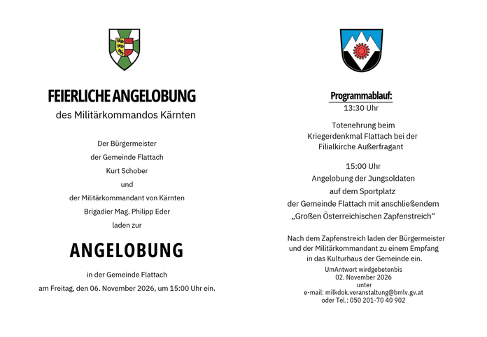 Feierliche Angelobung in Flattach