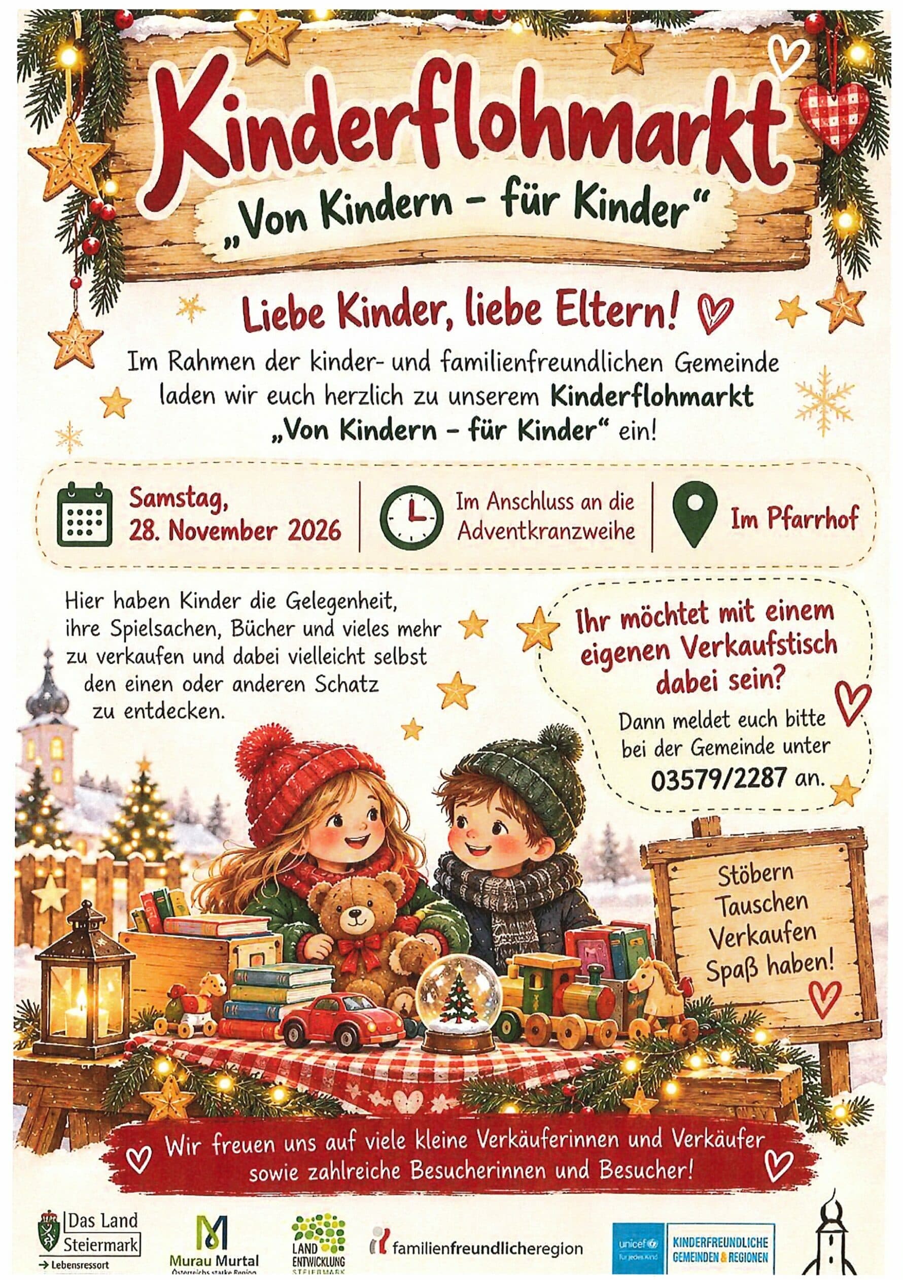 Kinderflohmarkt im Pfarrhof von St. Peter